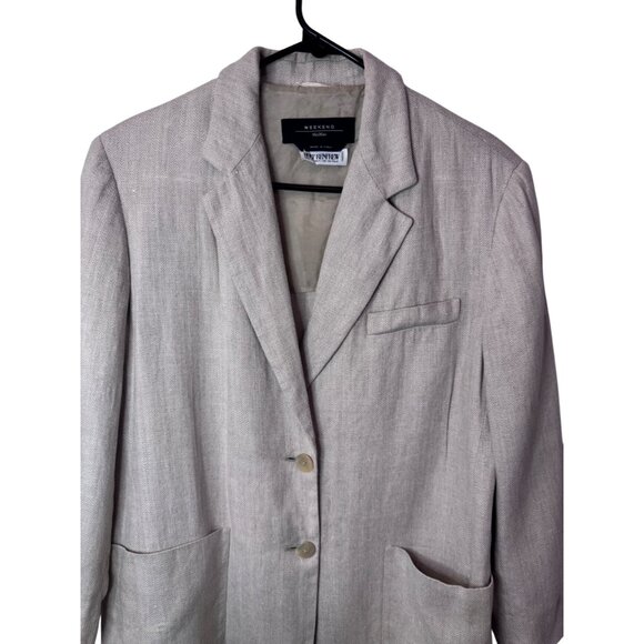 Weekend Max Mara cream single-breasted blazer size L - Picture 3 of 4